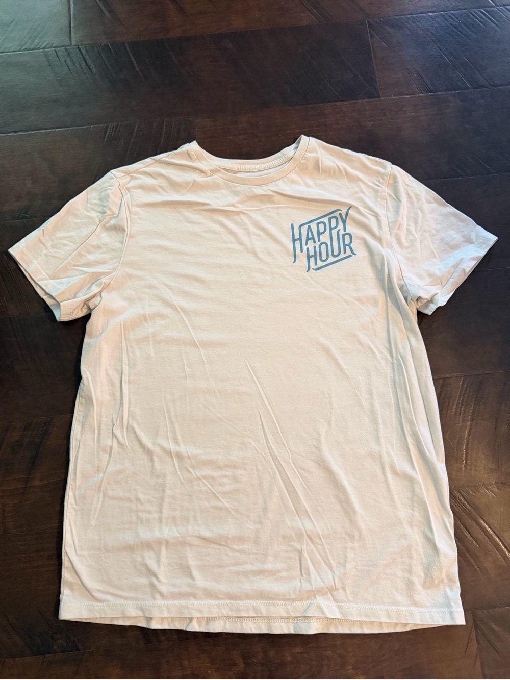 Goodfellow & Co Happy Hour Graphic T-Shirt Men’s Large Cream Cotton Blend Tee
